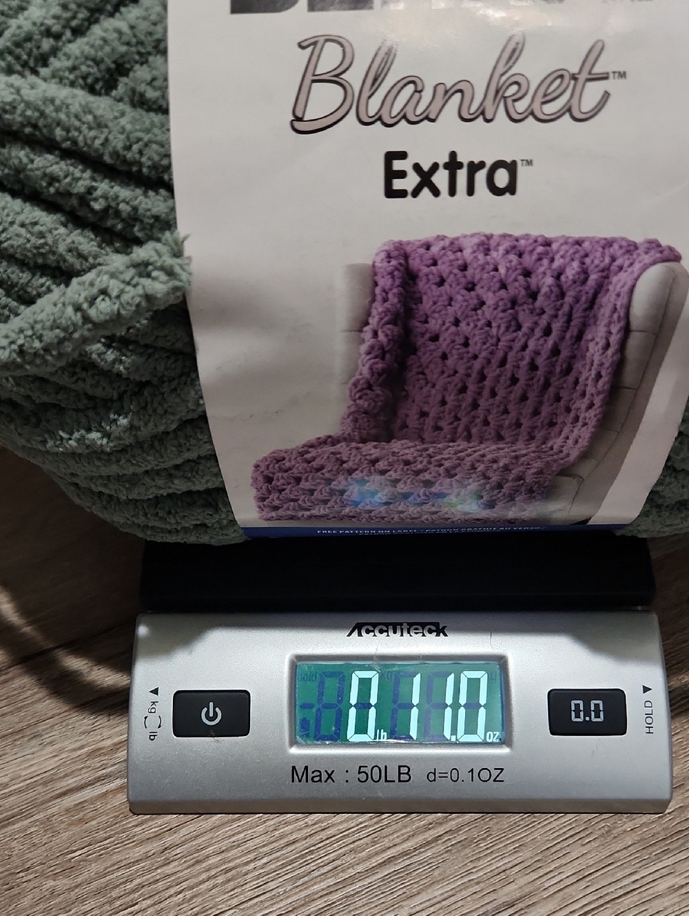 Blanket Extra Plush Throw in Smoky Green - Picture 5 of 6